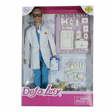 Кукла Defa - Ветеринар с 2 собачками и аксессуарами 