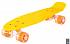 146314 Скейтборд Classic 22" - YQHJ-11 пластик со светящимися колесами, цвет оранжевый  - миниатюра №1