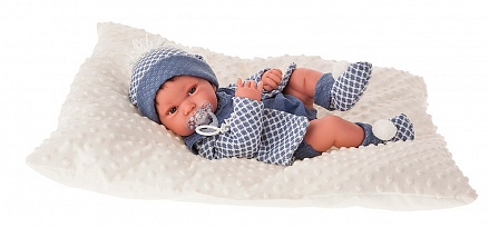 Кукла-младенец Анжело в голубом, 42 см 