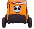 Санки-коляска Snow Galaxy City-1 - Панда на оранжевом, на больших колесах Eva, сумка, варежки  - миниатюра №8