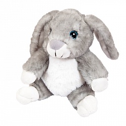 Мягкая игрушка – Кролик серый, 17 см (ABtoys, M2065) - миниатюра