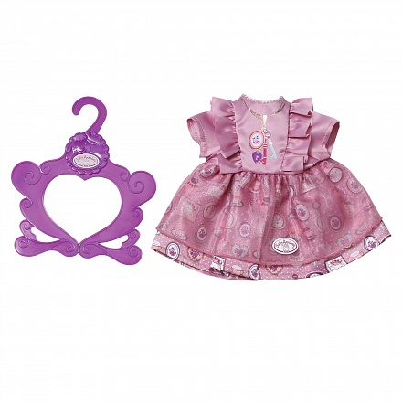 Одежда для куклы Baby Annabell - Платья, розовое с вешалкой 