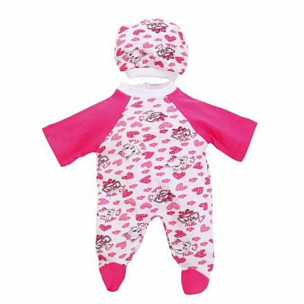 Комплект одежды для куклы Карапуз - Комбинезон с шапочкой, 40-42 см, розовый 