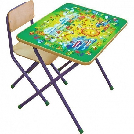 Комплект детской мебели Фея - Досуг 201 - Алфавит зеленый 