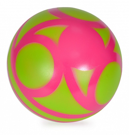 Мяч диаметр 100 мм. Солнышко, окрашенный по трафарету 