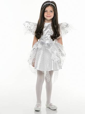 Карнавальный костюм – Снежинка Серебряная, размер 28 