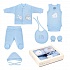 Набор одежды для детей Fimbaby 200077 от 0 до 6 мес., 6 предметов, 56 размер, синий  - миниатюра №1