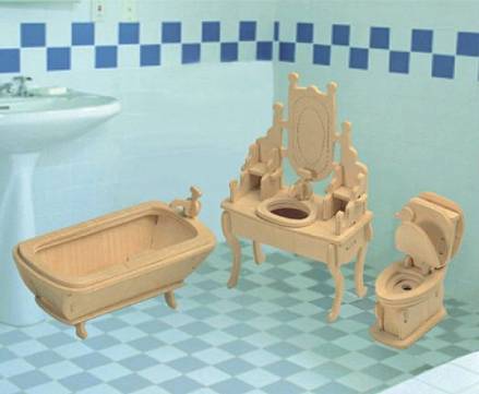 Сборная деревянная модель - Ванная комната 