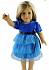 Одежда для кукол: платье, синий цвет  - миниатюра №4