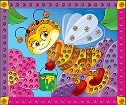 Мозаика из пайеток формат А4 – Пчёлка (Рыжий кот, М-4350) - миниатюра