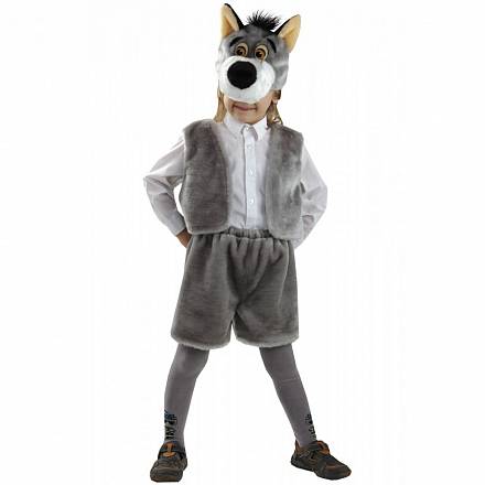 Костюм карнавальный детский – Волк, мех, размер 28 
