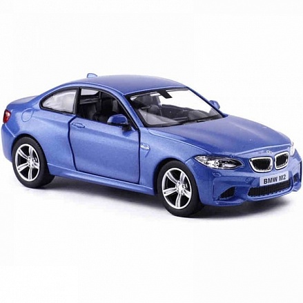 Металлическая инерционная машина - BMW M2 Coupe with Strip, 1:36, синий 