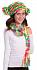 Набор для вязания спицами - Разноцветные шарф и шапочка  - миниатюра №3