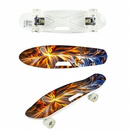 Скейт – Navigator, колеса 6 х 4,5 см, со светом, ручка для переноски 