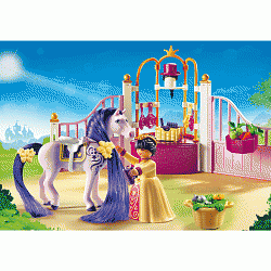 Игровой набор Замок Принцессы - Королевская конюшня (Playmobil, 6855pm) - миниатюра