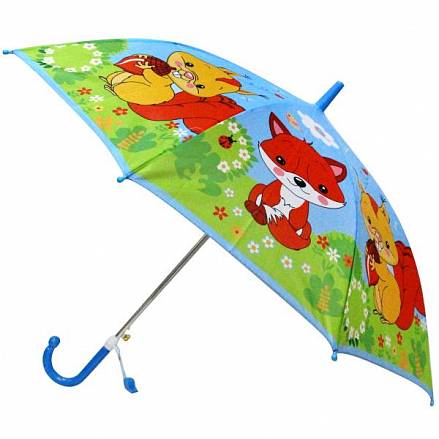 Зонт детский Лесные животные диаметр 45 см., со свистком 