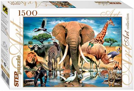 Пазл В мире животных, 1500 элементов 