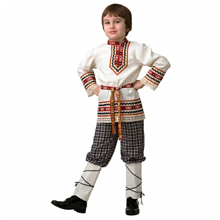Карнавальный костюм для мальчиков - Славянский костюм Рубашка вышиванка, размер 116-60 
