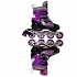 Раздвижные ролики Next со светом размер 34-37 в сумке фиолетовые  - миниатюра №6