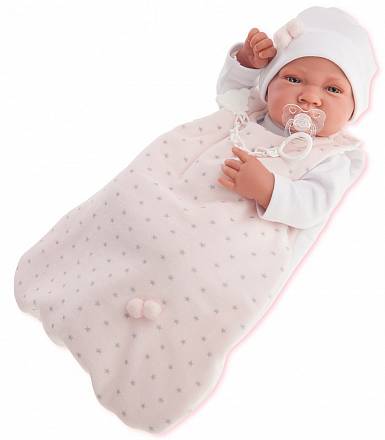 Кукла-младенец Кармела в розовом, 42 см 