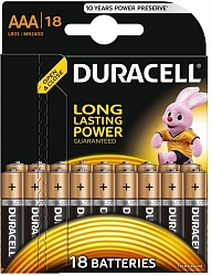 Батарейки Duracell, типоразмер АA LR6, пальчиковые, 18 штук - миниатюра