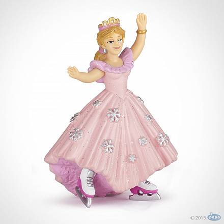 Фигурка Принцесса в розовом на коньках 