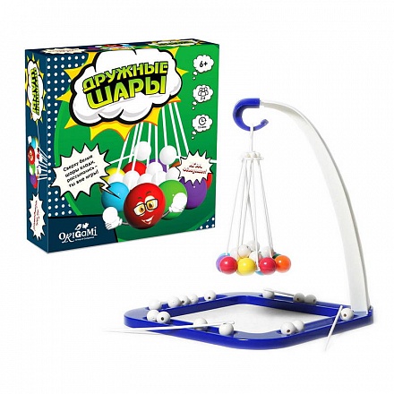 Игра настольная - Дружные шары, 53 предмета 
