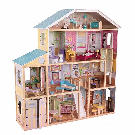 Большой кукольный дом для Барби Majestic Mansion - Великолепный особняк с мебелью 