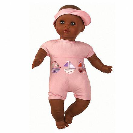 Кукла Малышка в розовом, мулатка, 34 см 