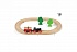 Железная дорога с грузовым поездом, деревянная  - миниатюра №1