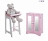 Набор кукольной мебели – Шкаф и стул, цвет розовый  - миниатюра №6