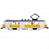 Модель Трамвай 21,5 см свет-звук 3 кнопки инерционный пластиковый желтый  - миниатюра №4