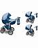 Детская коляска Camarelo Vision 2 в 1, синяя с цветами  - миниатюра №1