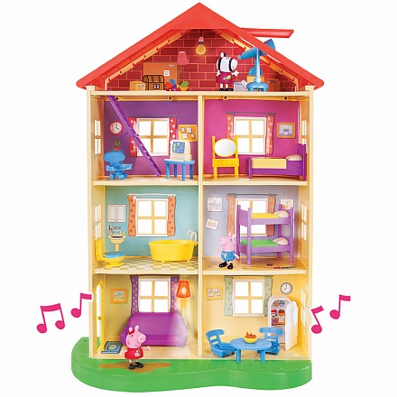 Игровой набор Peppa Pig – Большой дом Пеппы, 6 комнат, свет и звук 