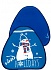 Сани-ледянка треугольная – Снеговик, голубой, 52х54 см  - миниатюра №1