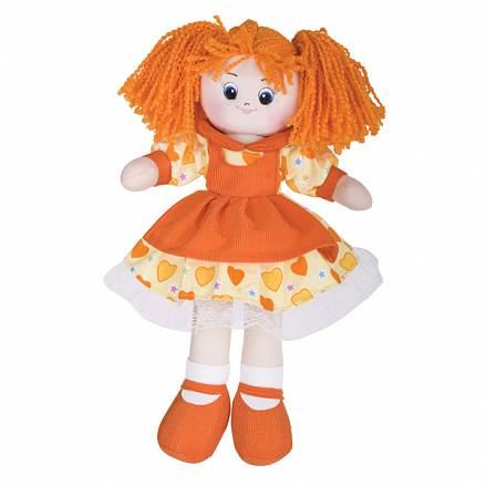 Кукла Апельсинка в платье с сердечками, 40см 
