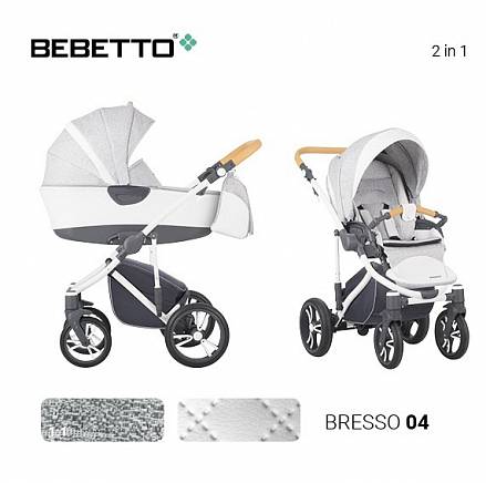 Детская коляска Bebetto Bresso 2 в 1, белая/bia 04 