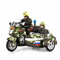 Металлический инерционный мотоцикл с люлькой - Военные силы свет, звук (Технопарк, CT-1247-4sim) Металлический инерционный мотоцикл с люлькой - Военные силы свет, звук (Технопарк, CT-1247-4sim)