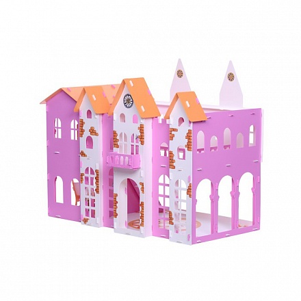 Домик с мебелью для кукол - Замок Джульетты, бело-розовый 