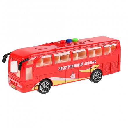 Инерционная модель - Автобус, 17 см, свет и звук 