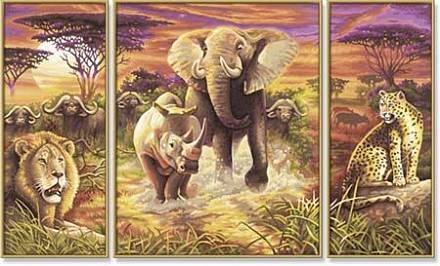 Триптих Африка, 50*80 см 