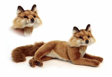 Мягкая игрушка – Красная лиса лежащая, 40 см 