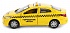 Машина металлическая Hyundai Solaris Такси 12 см, открываются двери и багажник, инерционная  - миниатюра №3