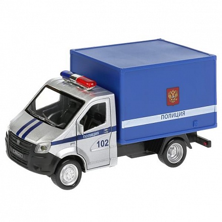 Инерционная металлическая машина ГАЗель - Next Фургон Полиция, 14 см 