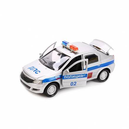 Полиция Renault Logan 12 см - металлическая инерционная машина 