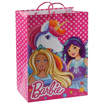 Пакет подарочный Barbie, глянцевый 