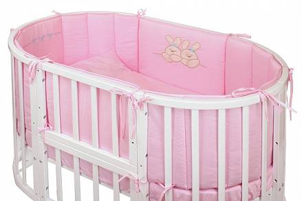 Комплект в кроватку - Leprotti, 6 предметов, розовый 