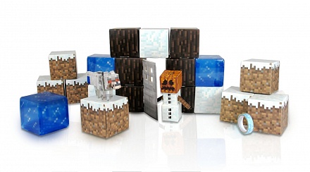 Конструктор из бумаги Minecraft - Снежный биом, 48 деталей, наклейки 