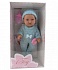 Куколка Baby Doll в голубом комбинезончике и шапочке, 28 см  - миниатюра №2