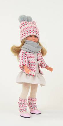 Кукла Селия в теплой шапке и шарфе, 30 см. 